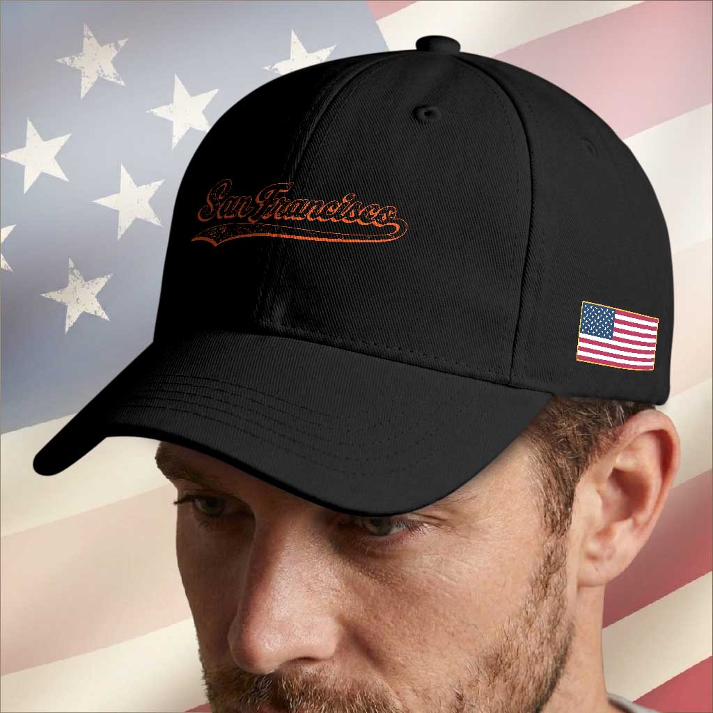 San Francisco Sports Script Retro Baseball Lovers Proud City Baseball Cap