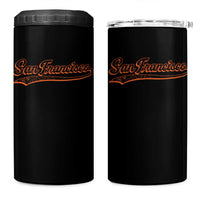 San Francisco Sports Script Retro Baseball Lovers Proud City 4 in 1 Can Cooler Tumbler