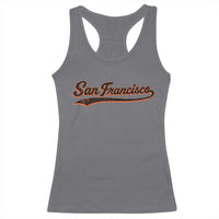 San Francisco Sports Script Retro Baseball Lovers Proud City Racerback Tank Top