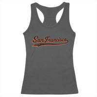 San Francisco Sports Script Retro Baseball Lovers Proud City Racerback Tank Top