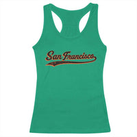 San Francisco Sports Script Retro Baseball Lovers Proud City Racerback Tank Top