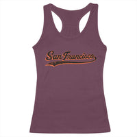 San Francisco Sports Script Retro Baseball Lovers Proud City Racerback Tank Top