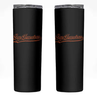 San Francisco Sports Script Retro Baseball Lovers Proud City Skinny Tumbler