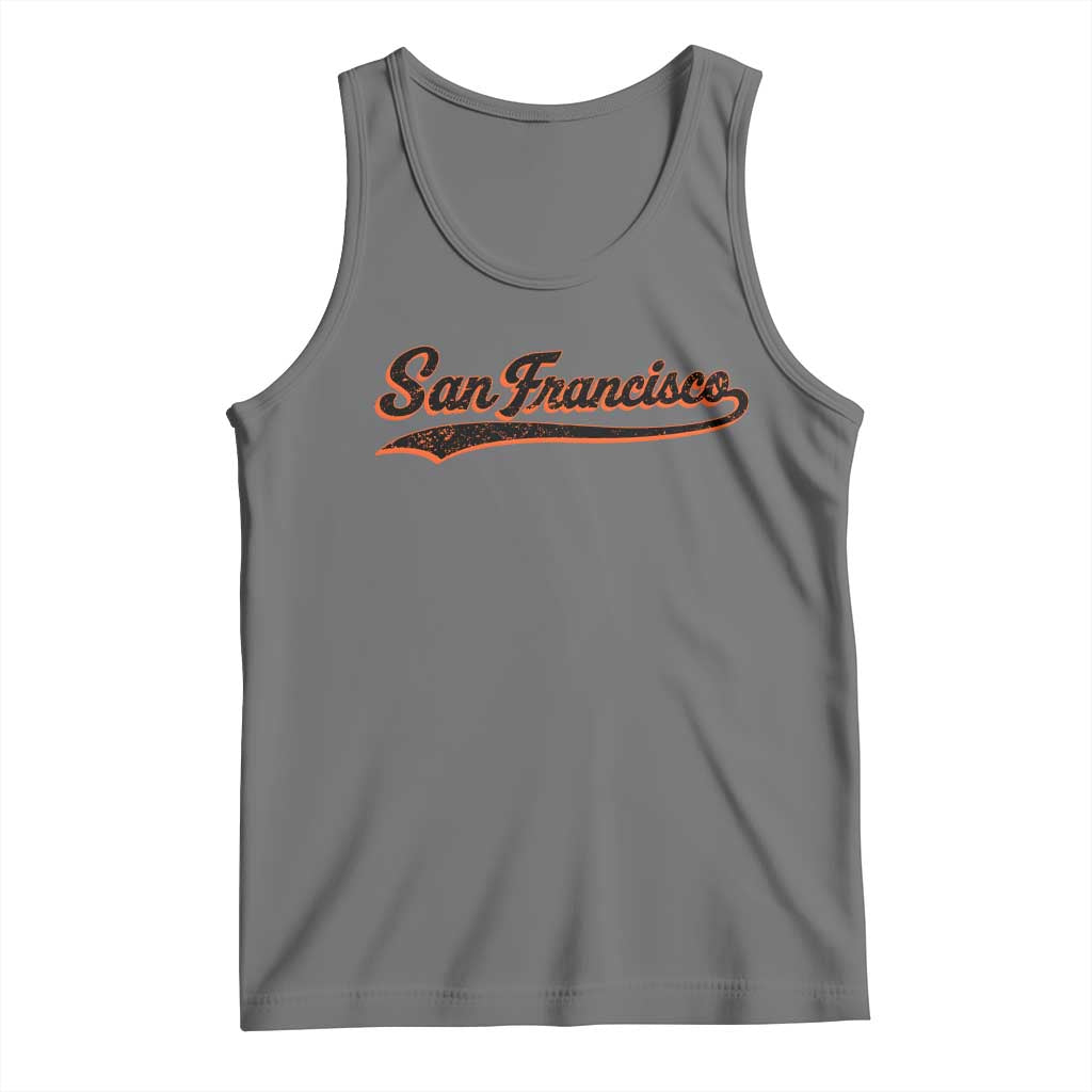 San Francisco Sports Script Retro Baseball Lovers Proud City Tank Top