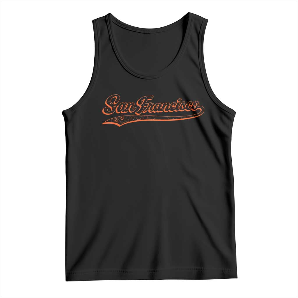 San Francisco Sports Script Retro Baseball Lovers Proud City Tank Top