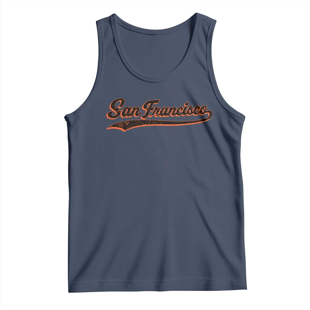 San Francisco Sports Script Retro Baseball Lovers Proud City Tank Top