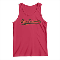 San Francisco Sports Script Retro Baseball Lovers Proud City Tank Top