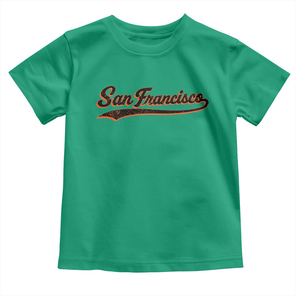 San Francisco Sports Script Retro Baseball Lovers Proud City Toddler T Shirt