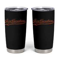 San Francisco Sports Script Retro Baseball Lovers Proud City Tumbler Cup