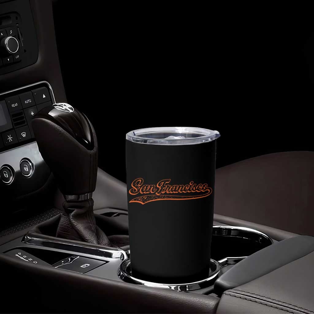 San Francisco Sports Script Retro Baseball Lovers Proud City Tumbler Cup