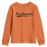San Francisco Sports Script Retro Baseball Lovers Proud City Youth Sweatshirt