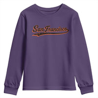 San Francisco Sports Script Retro Baseball Lovers Proud City Youth Sweatshirt