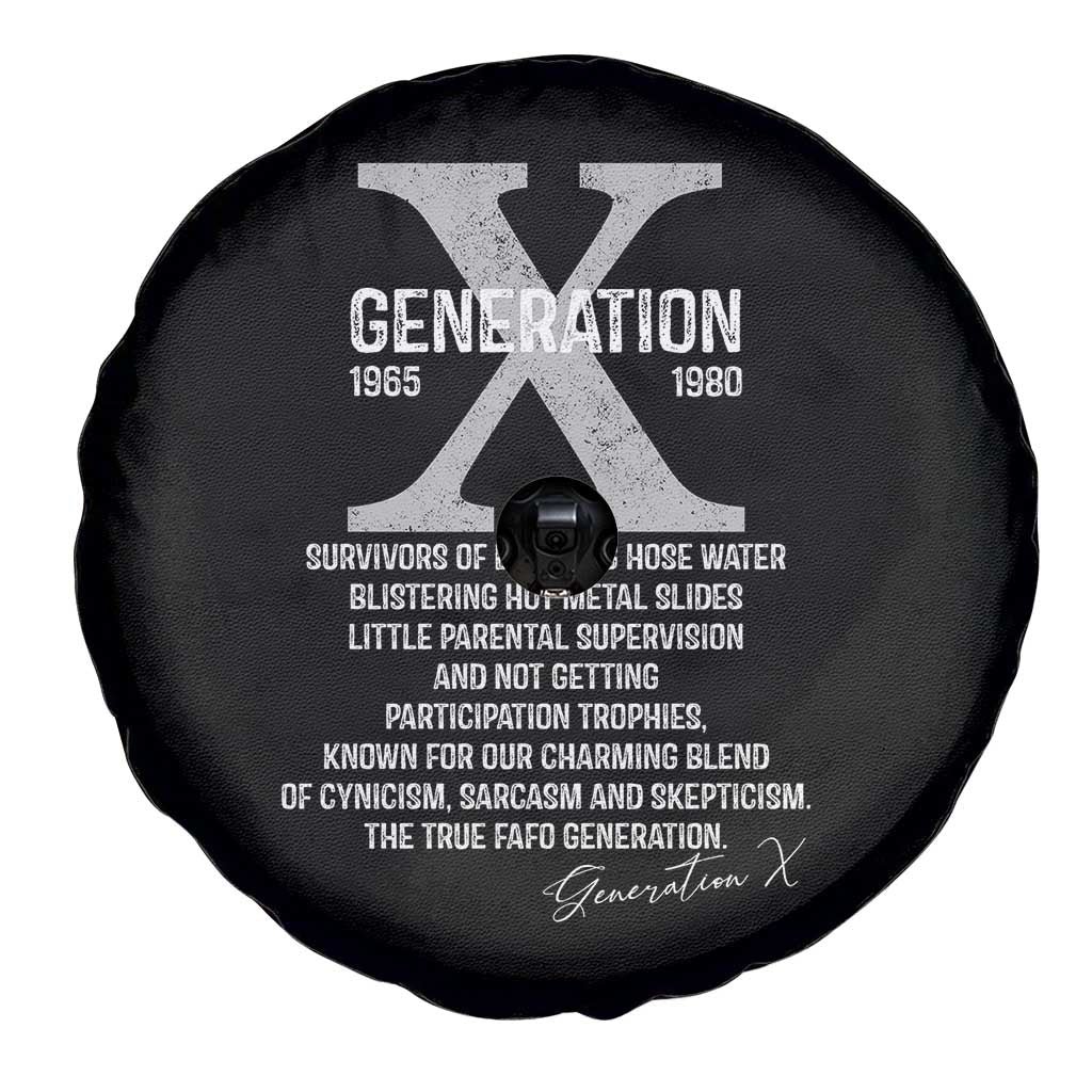 Proud Gen X 1965 to 1980 Spare Tire Cover Vintage Generation X