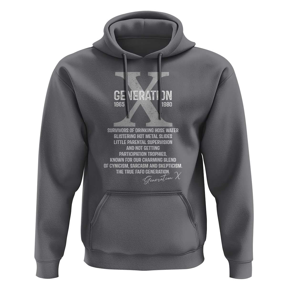 Proud Gen X 1965 to 1980 Hoodie Vintage Generation X