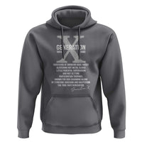 Proud Gen X 1965 to 1980 Hoodie Vintage Generation X