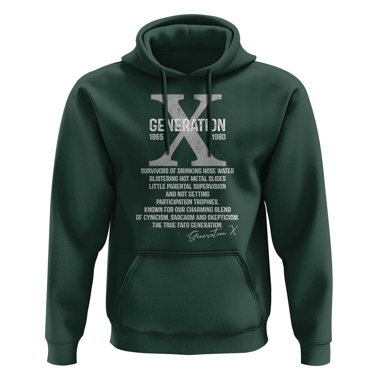 Proud Gen X 1965 to 1980 Hoodie Vintage Generation X
