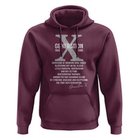 Proud Gen X 1965 to 1980 Hoodie Vintage Generation X