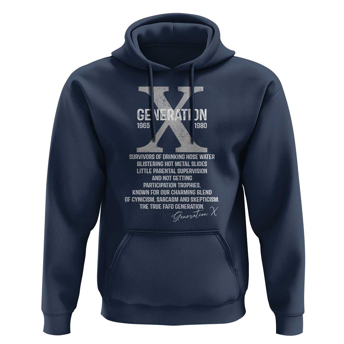 Proud Gen X 1965 to 1980 Hoodie Vintage Generation X