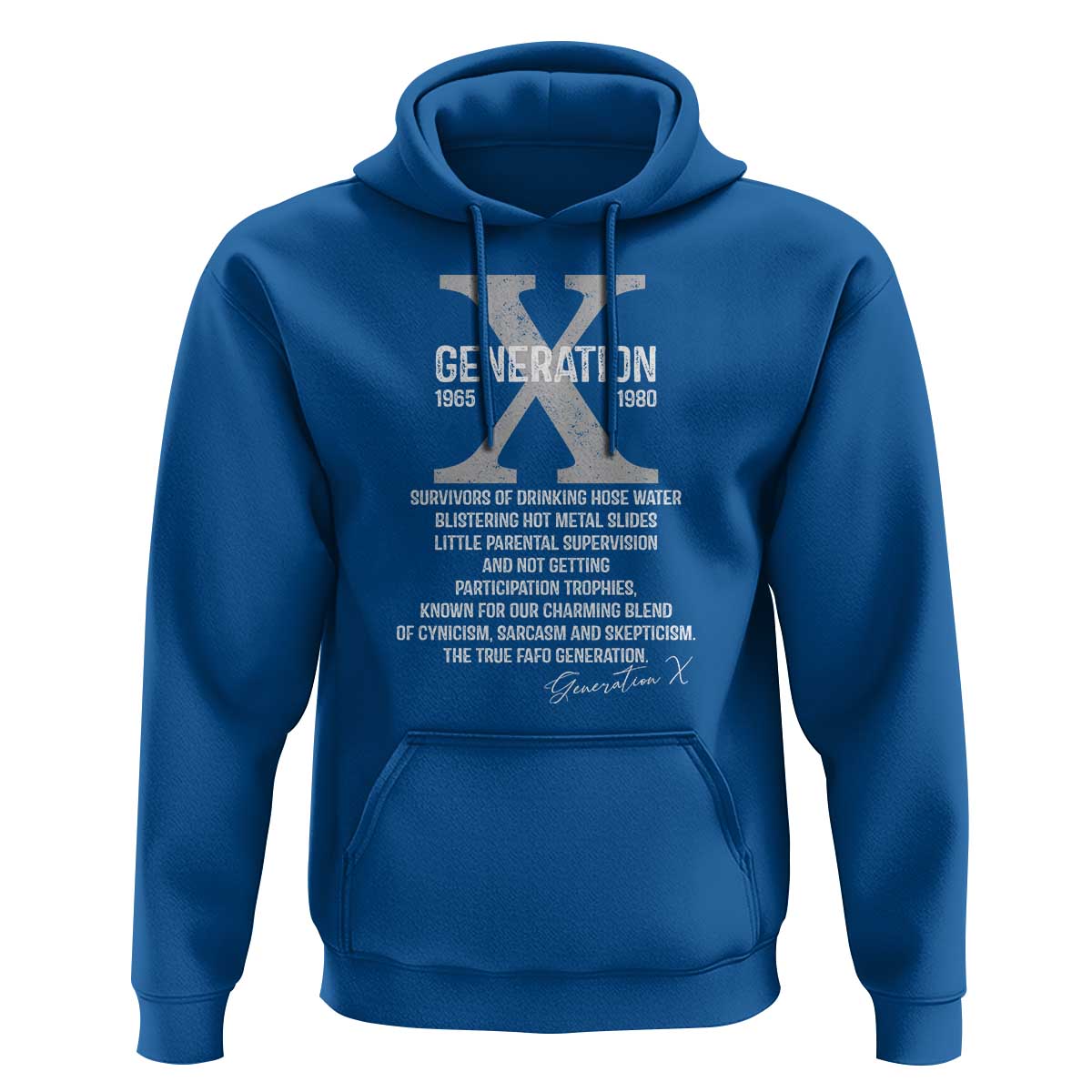 Proud Gen X 1965 to 1980 Hoodie Vintage Generation X