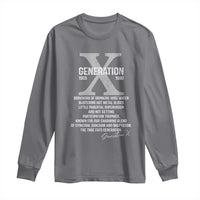Proud Gen X 1965 to 1980 Long Sleeve Shirt Vintage Generation X