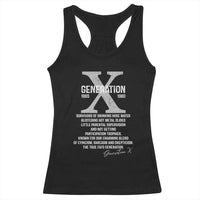 Proud Gen X 1965 to 1980 Racerback Tank Top Vintage Generation X