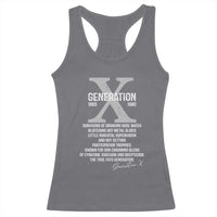 Proud Gen X 1965 to 1980 Racerback Tank Top Vintage Generation X