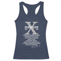 Proud Gen X 1965 to 1980 Racerback Tank Top Vintage Generation X
