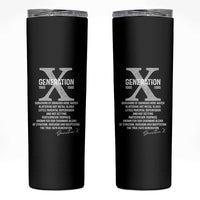 Proud Gen X 1965 to 1980 Skinny Tumbler Vintage Generation X
