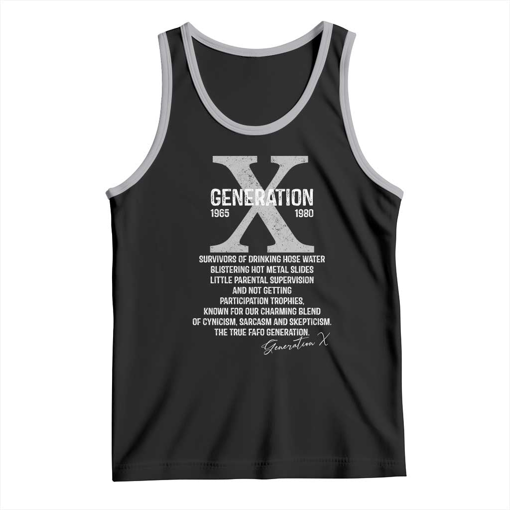 Proud Gen X 1965 to 1980 Tank Top Vintage Generation X