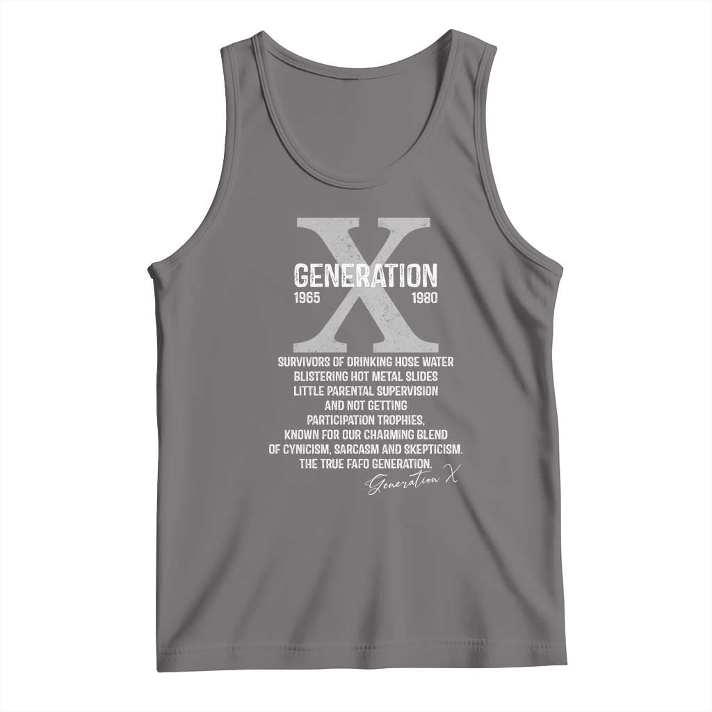 Proud Gen X 1965 to 1980 Tank Top Vintage Generation X