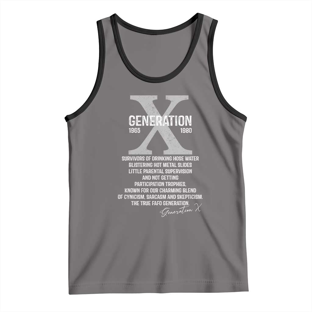 Proud Gen X 1965 to 1980 Tank Top Vintage Generation X
