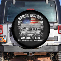 Omaha Beach D Day 81 ST Anniversary Honor History Normandy Spare Tire Cover American Flag WWII