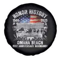 Omaha Beach D Day 81 ST Anniversary Honor History Normandy Spare Tire Cover American Flag WWII