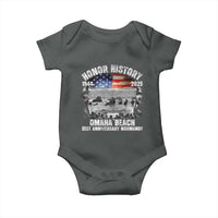 Omaha Beach D Day 81 ST Anniversary Honor History Normandy Baby Onesie American Flag WWII