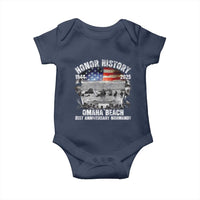 Omaha Beach D Day 81 ST Anniversary Honor History Normandy Baby Onesie American Flag WWII