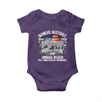 Omaha Beach D Day 81 ST Anniversary Honor History Normandy Baby Onesie American Flag WWII