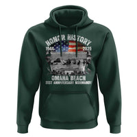 Omaha Beach D Day 81 ST Anniversary Honor History Normandy Hoodie American Flag WWII