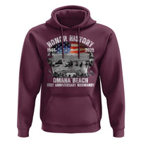 Omaha Beach D Day 81 ST Anniversary Honor History Normandy Hoodie American Flag WWII
