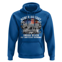 Omaha Beach D Day 81 ST Anniversary Honor History Normandy Hoodie American Flag WWII