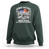 Omaha Beach D Day 81 ST Anniversary Honor History Normandy Sweatshirt American Flag WWII