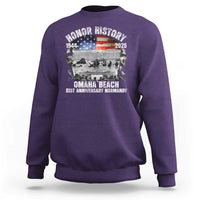 Omaha Beach D Day 81 ST Anniversary Honor History Normandy Sweatshirt American Flag WWII