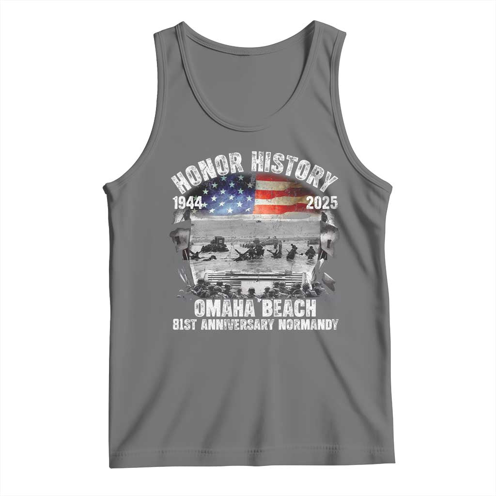 Omaha Beach D Day 81 ST Anniversary Honor History Normandy Tank Top American Flag WWII