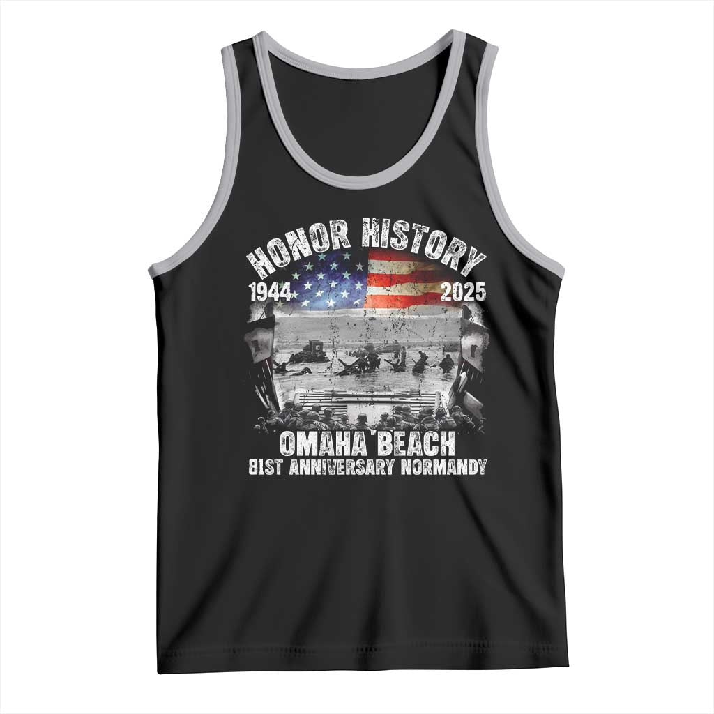 Omaha Beach D Day 81 ST Anniversary Honor History Normandy Tank Top American Flag WWII