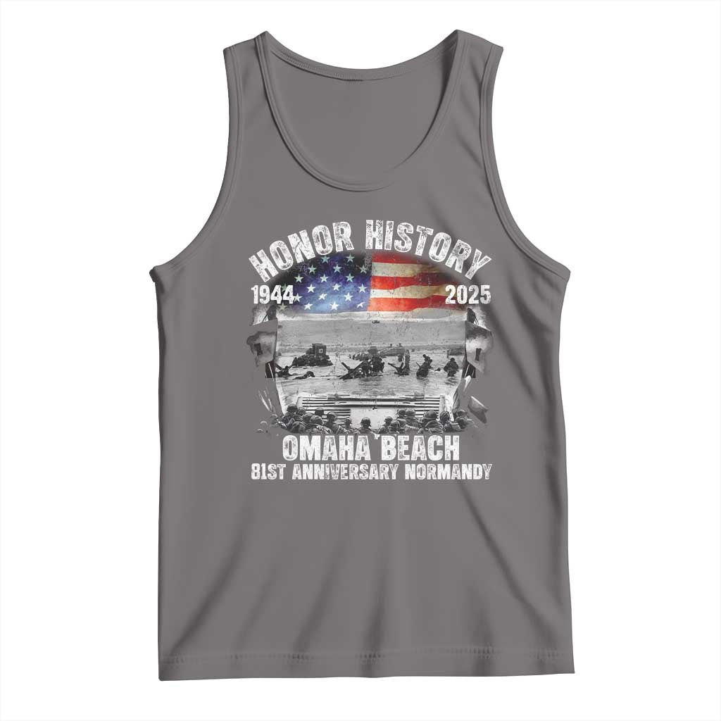 Omaha Beach D Day 81 ST Anniversary Honor History Normandy Tank Top American Flag WWII