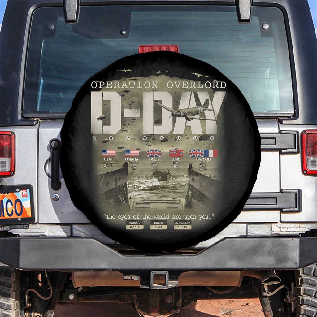 Operation Overlord D Day Normandy WWII Spare Tire Cover