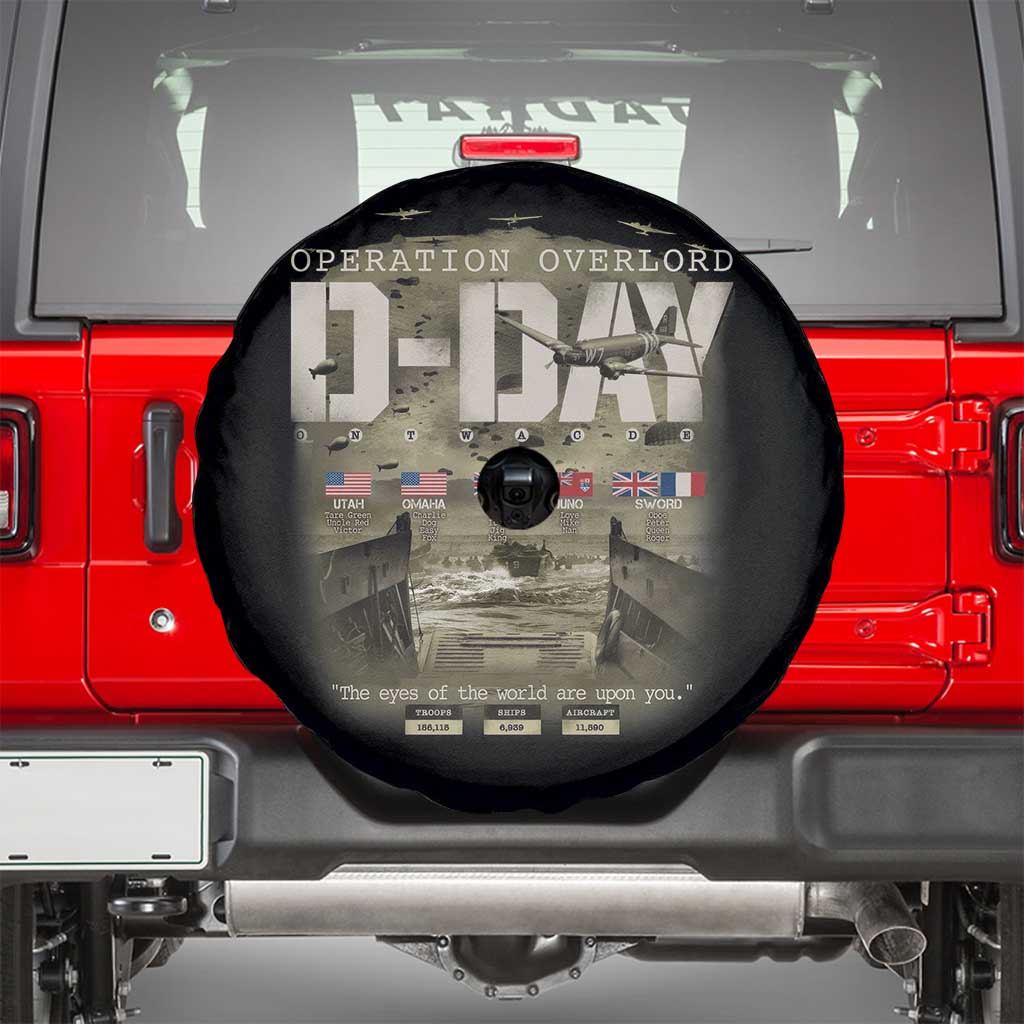 Operation Overlord D Day Normandy WWII Spare Tire Cover