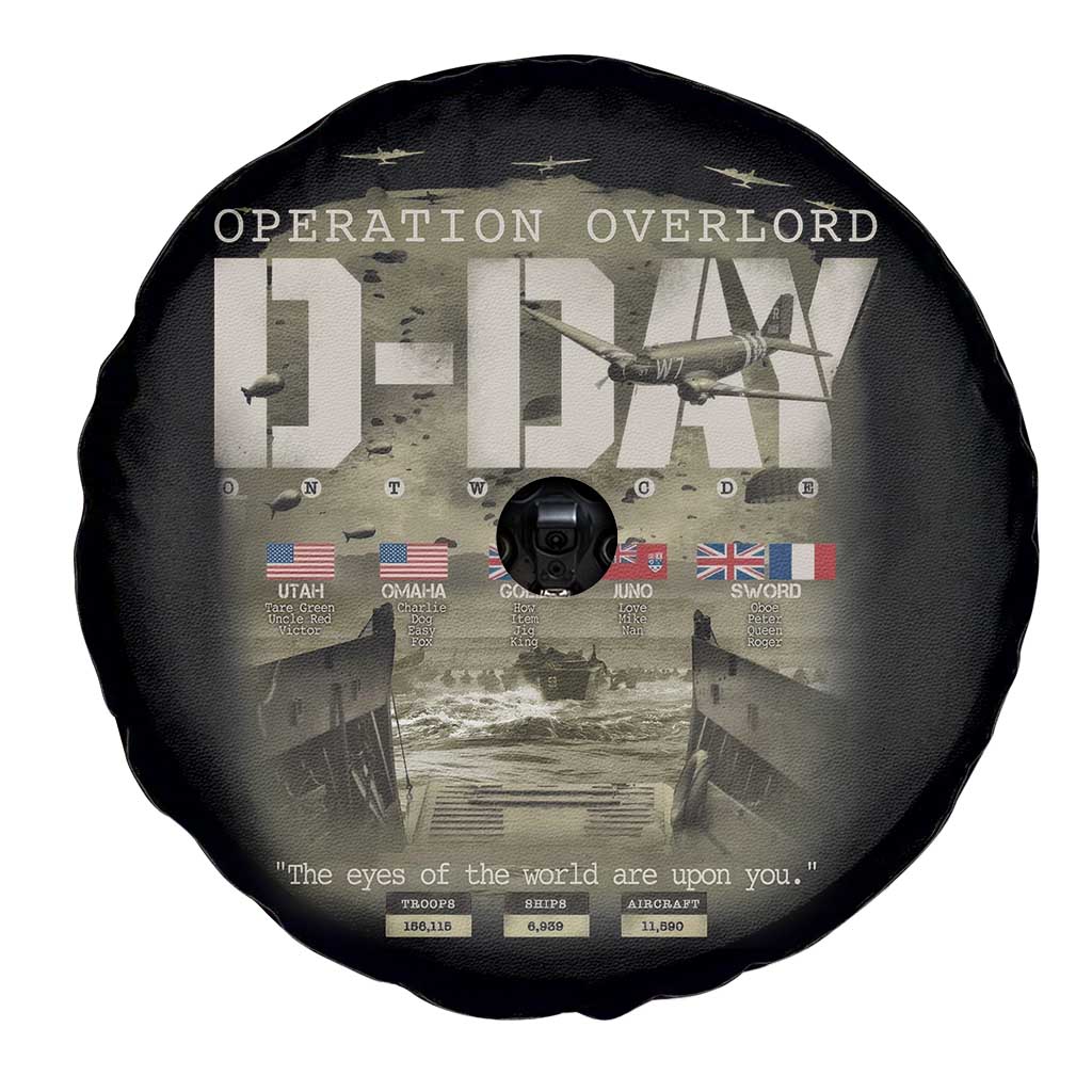 Operation Overlord D Day Normandy WWII Spare Tire Cover