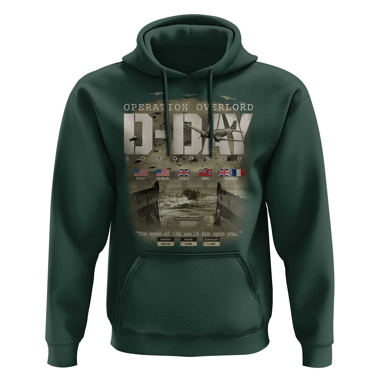 Operation Overlord D Day Normandy WWII Hoodie