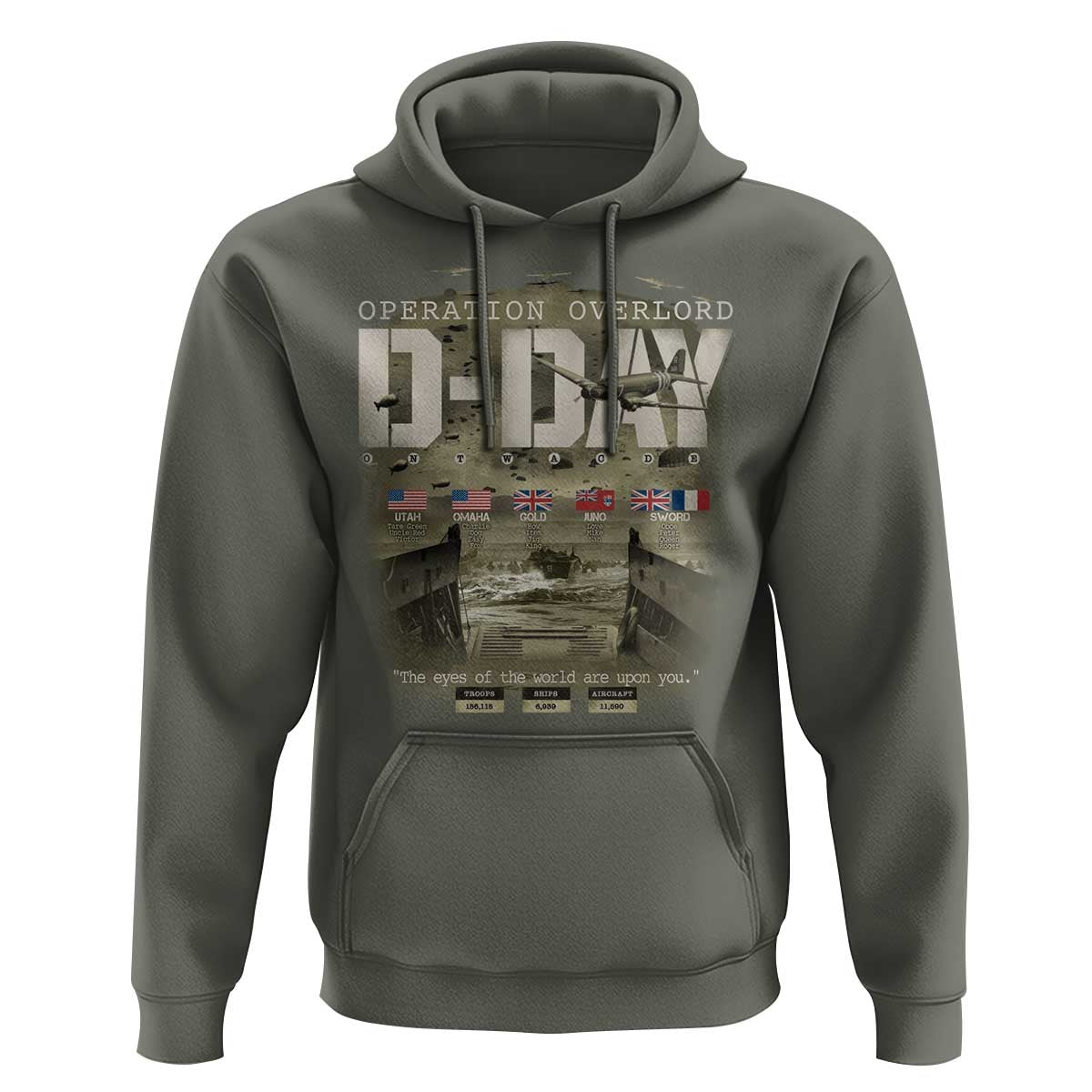 Operation Overlord D Day Normandy WWII Hoodie