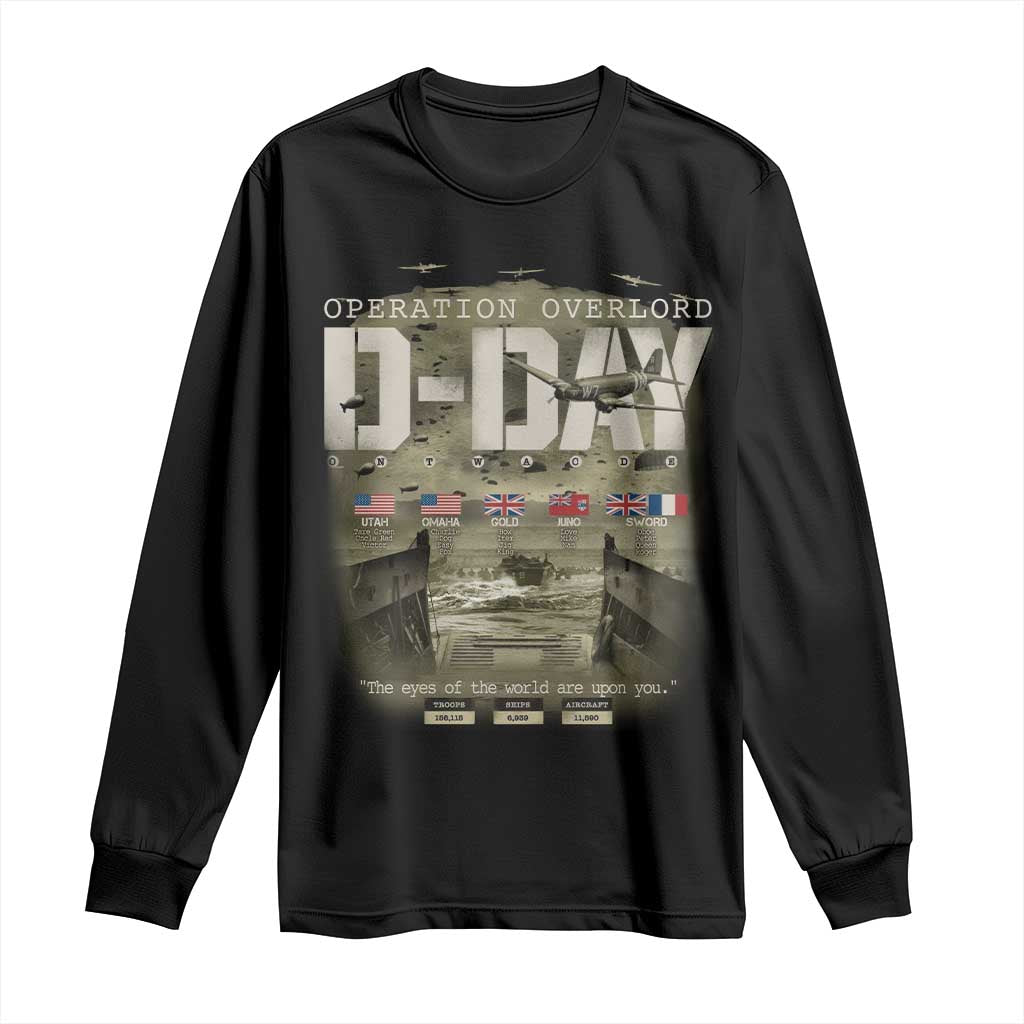 Operation Overlord D Day Normandy WWII Long Sleeve Shirt